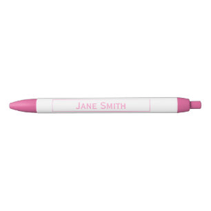 Stylo Noir Personnalisez : Rose minimal moderne encadré et