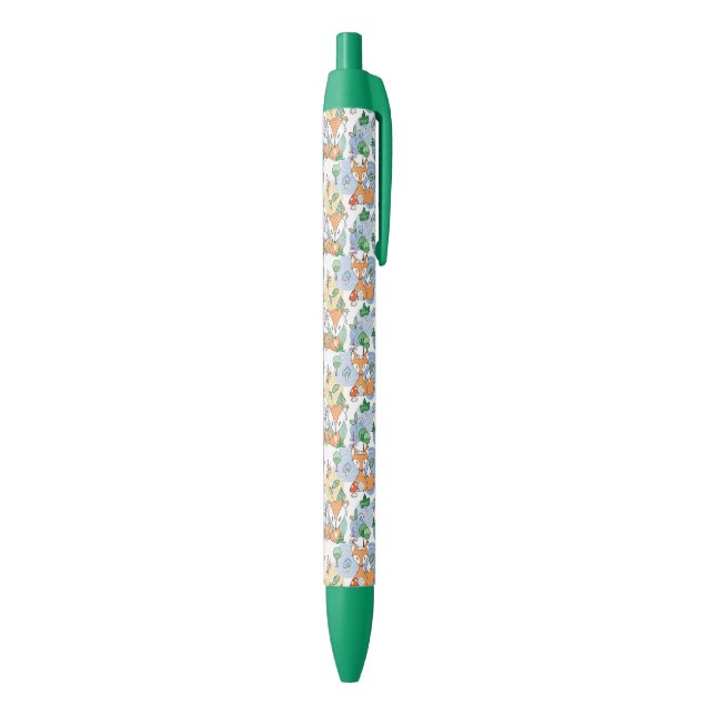 Stylo Noir Petit motif mignon de Fox (Bas (Vertical))