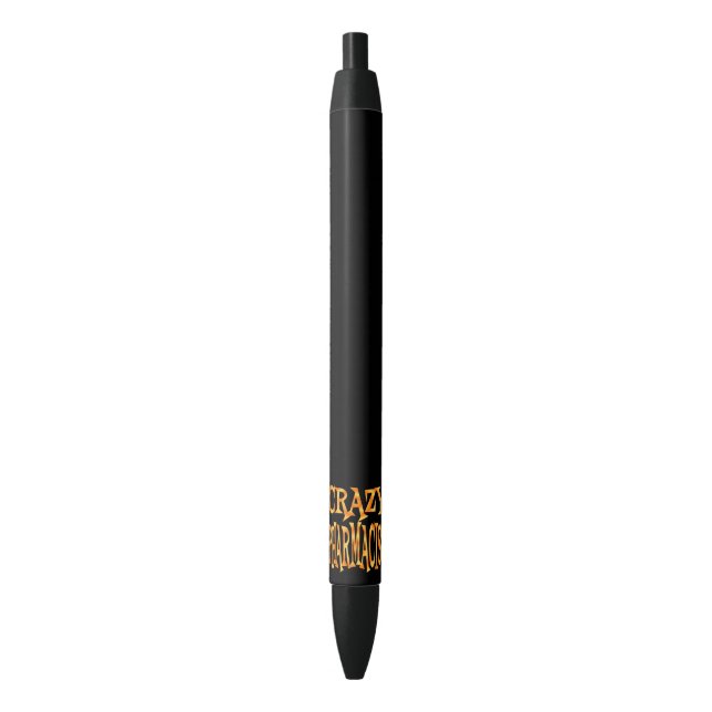 Stylo Noir Pharmacien fou d'Orange (devant Vertical)