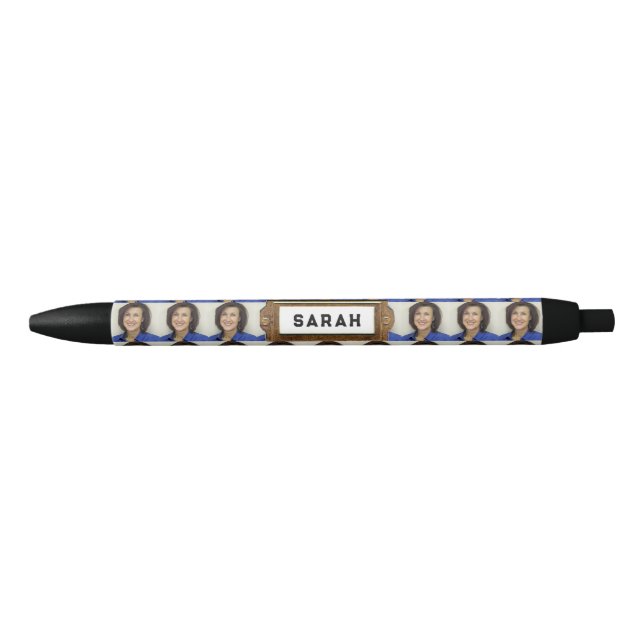 Stylo Noir Photo personnalisée (Devant)
