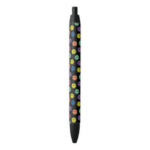 Stylo Noir Pickleball - mélange sur arrière - plan noir