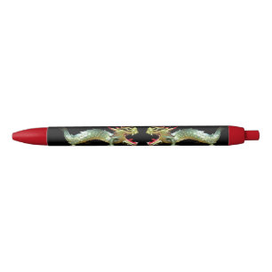 Stylo Noir Pinceau - Deux dragons chinois