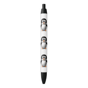 Stylo Noir Pingouin gai de sembler à trois dimensions mignon