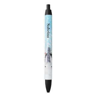 Stylo Noir Pingouin personnalisable