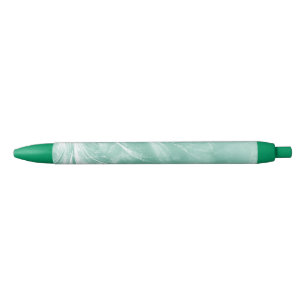 Stylo Noir Pissenlits verts abstraits et lucioles 