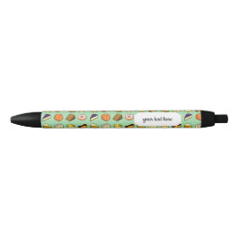 Stylo Noir Pixel Art Delicious Cakes Pattiserie Motif