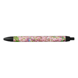 Stylo Noir Plum à fleurs