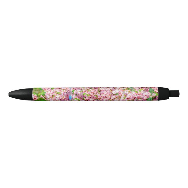 Stylo Noir Plum à fleurs (Devant)