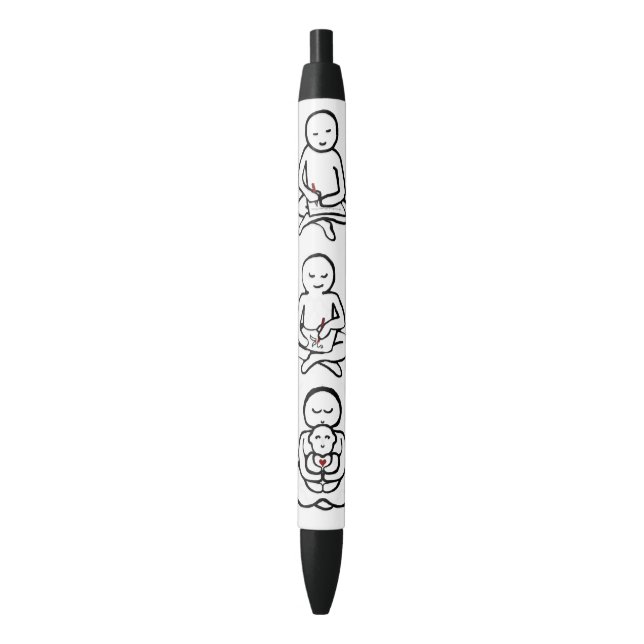 Stylo Noir Plus puissant que l'épée (devant Vertical)