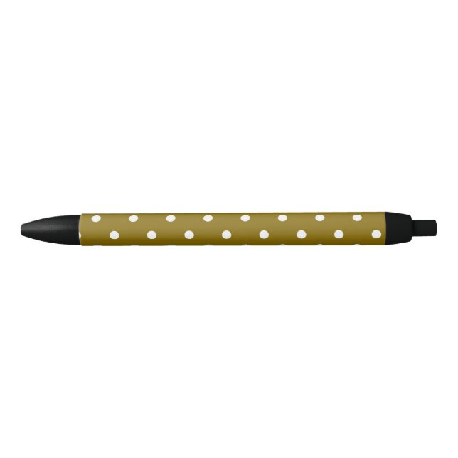 Stylo Noir Pois de Golden Elm (Devant)