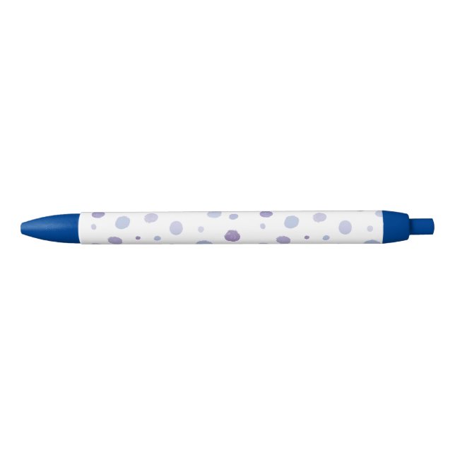 Stylo Noir pois peint à la main (Devant)