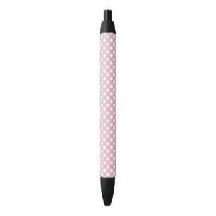 Stylo Noir Pois roses, Motif Pointe Polka, Points, Pointe