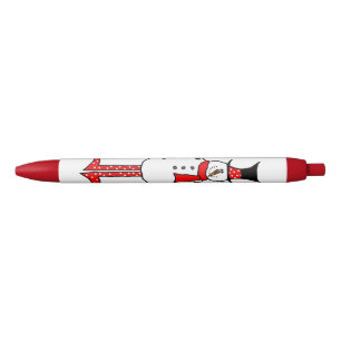 Stylo Noir Polka Dot Snowman