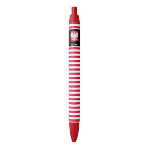 Stylo Noir Pologne Drapeau mignon Patriotique