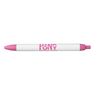 Stylo Noir Pony Pedal Pub Rose