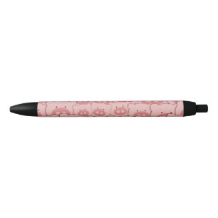 Stylo Noir Porcs porcins roses