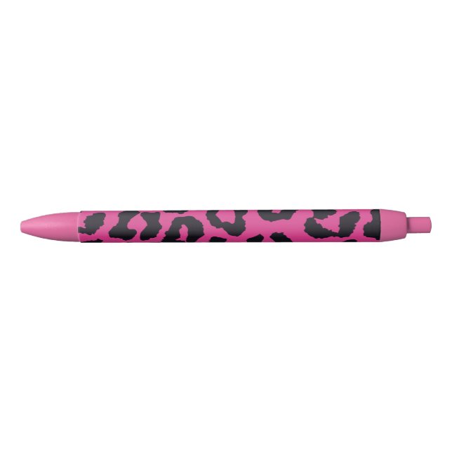Stylo Noir Poster de animal rose (Devant)