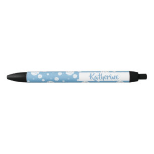 Stylo Noir Poudre Bleu Volleyball Chevron Motif
