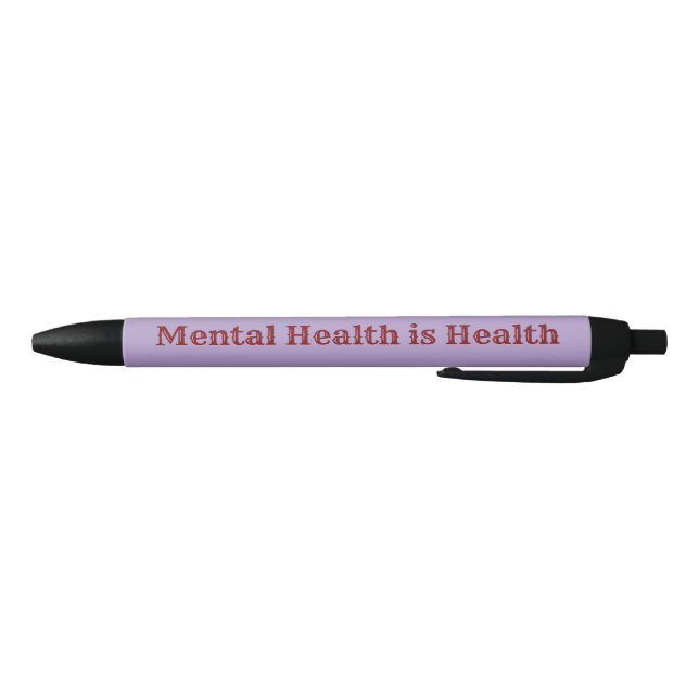 Stylo noir pour la sensibilisation à la santé ment (Bas)