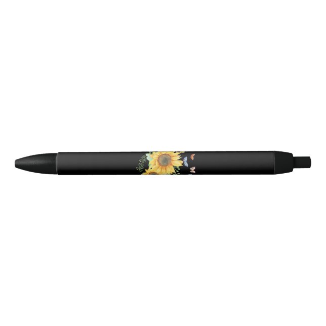 Stylo Noir printemps de tournesol (Devant)