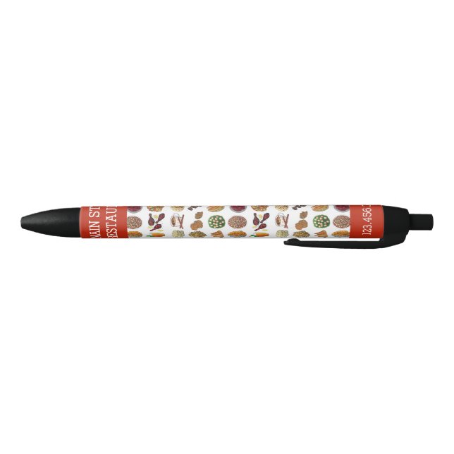 Stylo Noir Promotion pour le Restaurant Indien de Cuisine Ind (Bas)
