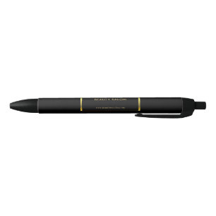 Stylo Noir Promotion professionnelle en or noir moderne