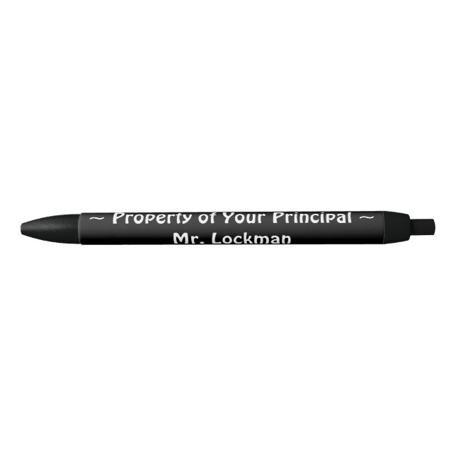 Stylo Noir Propriété de votre principal (Devant)