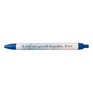 Stylo Noir Psaume Inspirationnel 91:4 Sous Ses Ailes