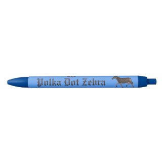 Stylo Noir Pub anglais Polka Dot Zebra