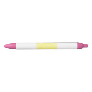 Stylo Noir publicité jaune pastel personnalisée couleur unie