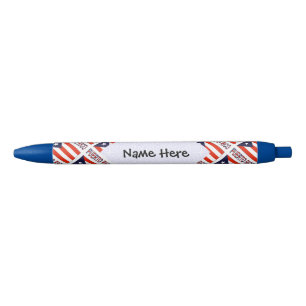 Stylo Noir Puerto Rico et drapeau portoricain en mosaïque ave