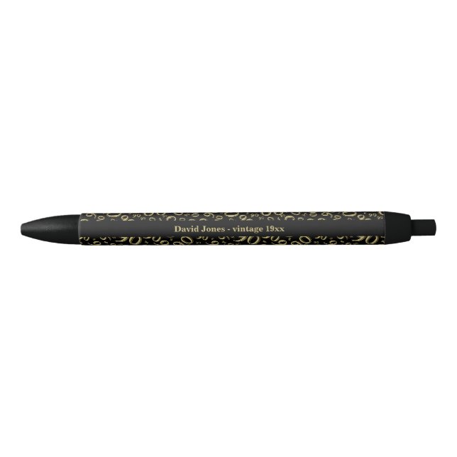Stylo Noir quatre-vingt-dixième Cadeau de faveur (Devant)