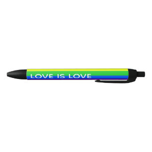 Stylo Noir Rainbow Love is Love Gay pride LGBTQ Beautiful