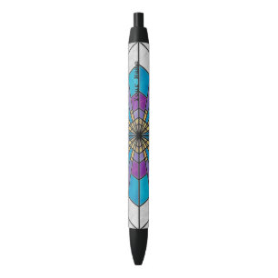 Stylo Noir Rayon en verre de teint bleu et violet