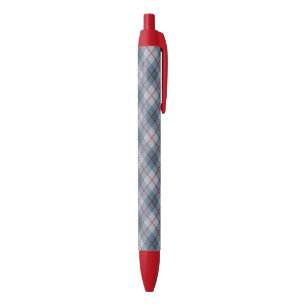Stylo Noir Rayure Bleu-Rouge de plaid polarisé