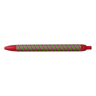 Stylo Noir Rayure de La Nouvelle-Orléans Paillettes