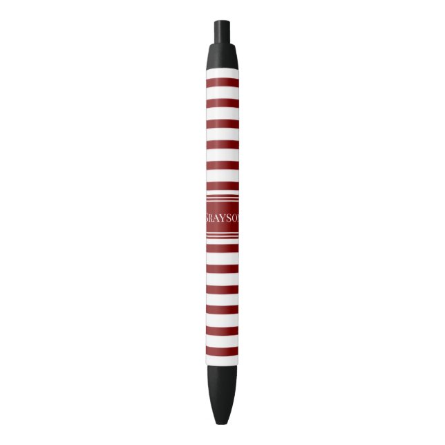 Stylo Noir Rayure rouge (devant Vertical)