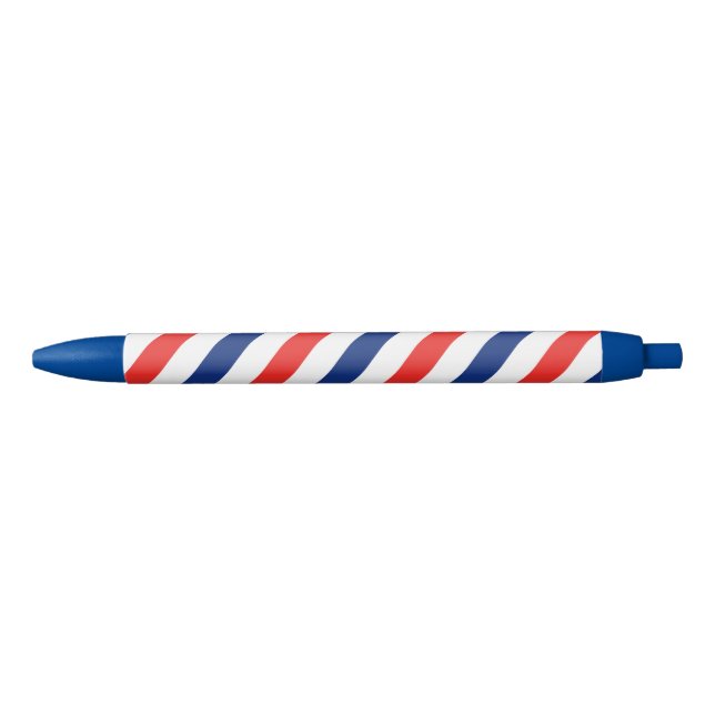 Stylo Noir Rayures de coiffeur (Devant)