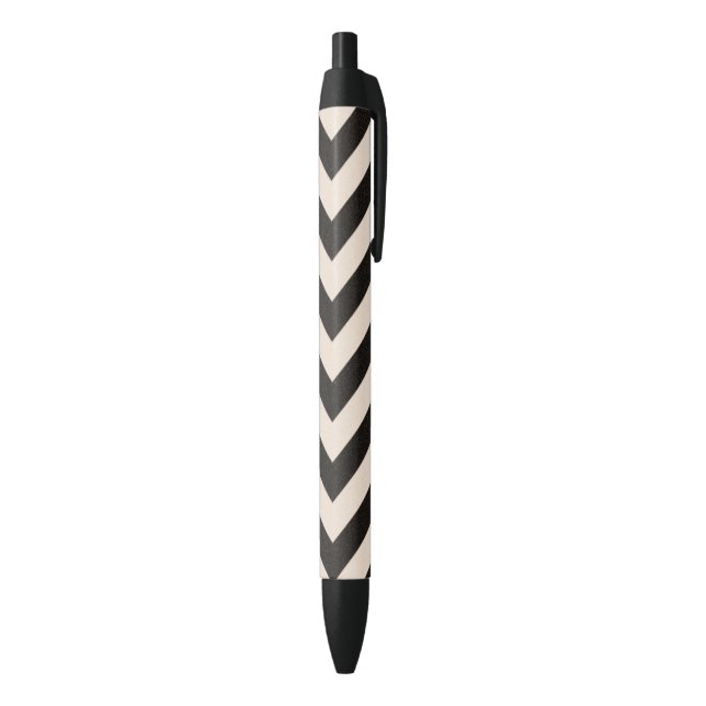 Stylo Noir Rayures de risque (Bas (Vertical))