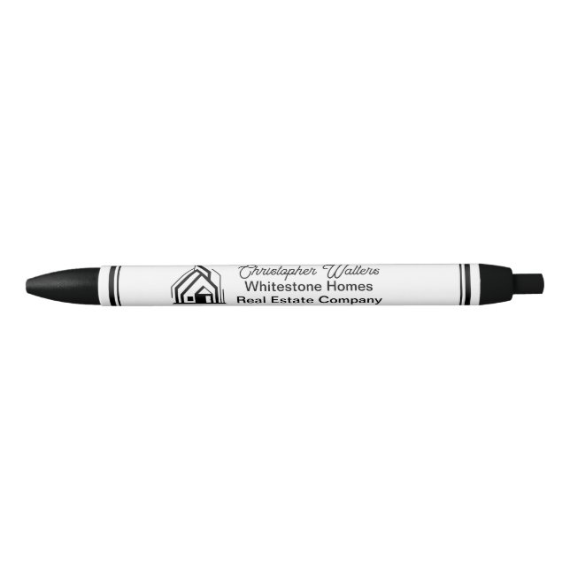 Stylo Noir Real Estate Company Customized Logo Realtor (Devant)