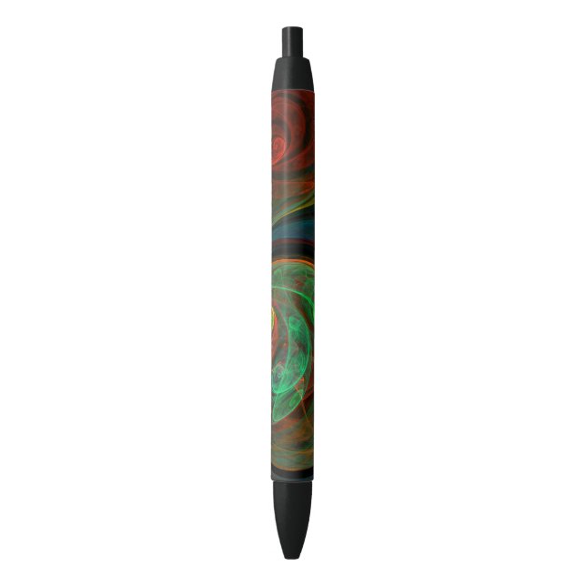 Stylo Noir Reborn Green Art Abstrait (devant Vertical)