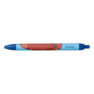 Stylo Noir Red Arowana fish cartoon