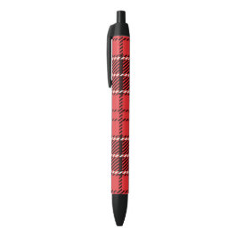 Stylo Noir Red Tartan