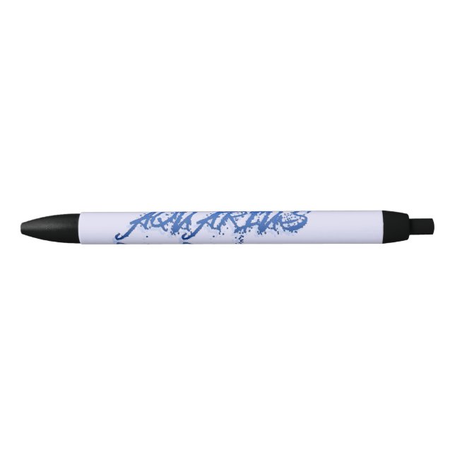 Stylo Noir Réflexion du Verseau (Devant)