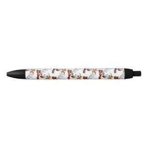 Stylo Noir Reindeer Puzzled drôle Caractère de Noël