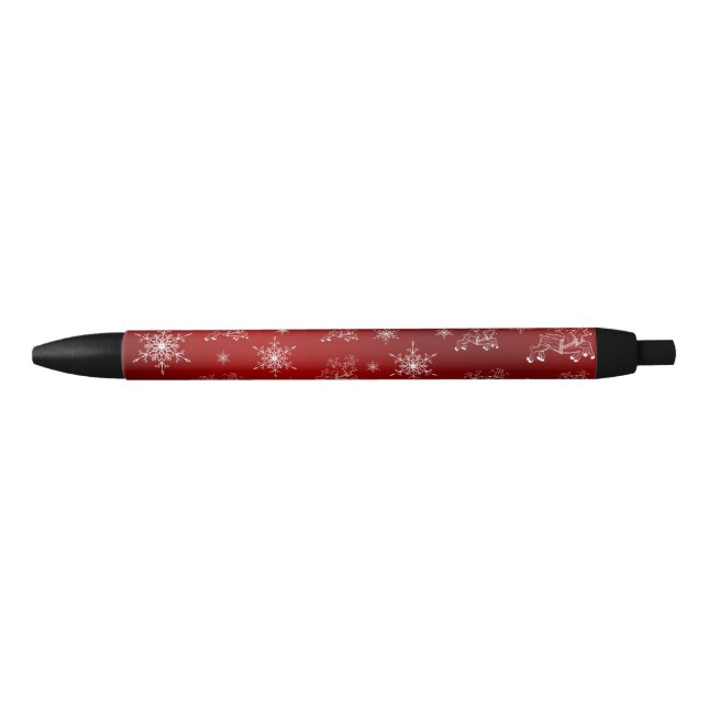 Stylo Noir rennes, étoile, étoiles, flocon de neige, noël (Devant)