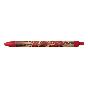 Stylo Noir Réseau Fantastique Moderne de Fractales 3D Design