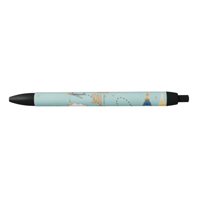 Stylo Noir Restez Calme, Restez Concentré, et Élevez-vous au- (Devant)