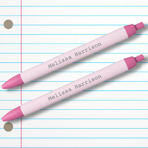 Stylo Noir Retourner à l'école rose couleur codé Fille typée