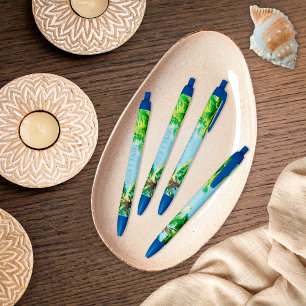 Stylo Noir Retro Beach Mariage Tropical Thème Fête Favoriser